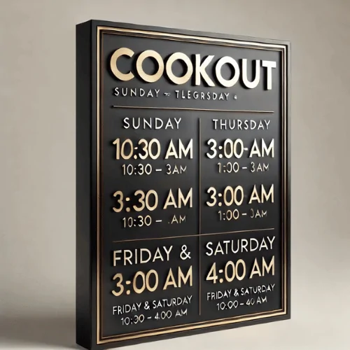 Cookout Hours 1 Cookout Hours