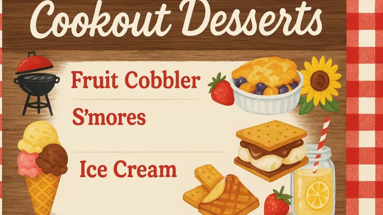 Cookout desserts menu