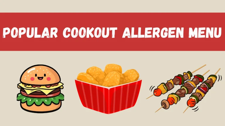 Popular Cookout Allergen Menu